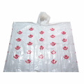 allover  print logo disposable PE raincoat