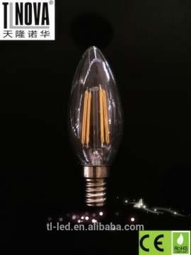 Filament LED candle light,C35 4w high lumen CE ROHS standard made in China