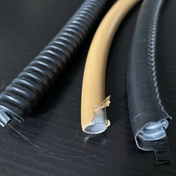PVC Coated Flexible Yellow Corrugated Natural Gas Hose for Machines