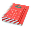 Caderno de couro multi-função com calculadora