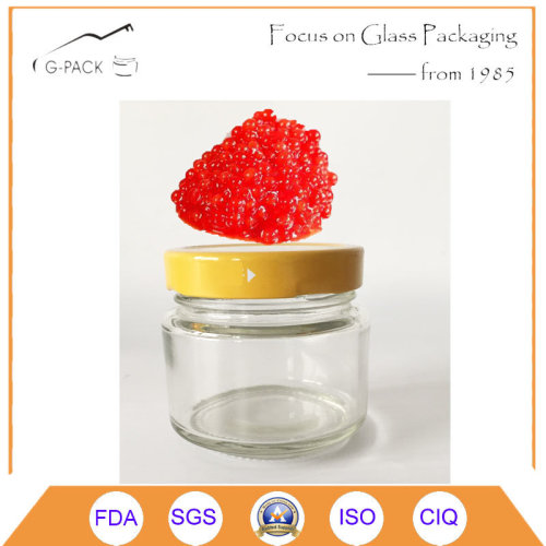 30ml Glass Caviar Jar with Metal Cap, Caviar Container, Caviar Canning Jars