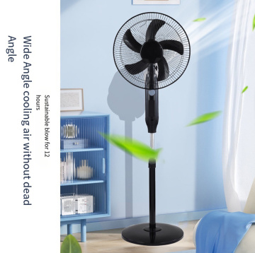 Solar Charging Fan: 16/18 Inch AC/DC Stand Fan with 12V Rechargeable Battery, Remote Control, and LED Light