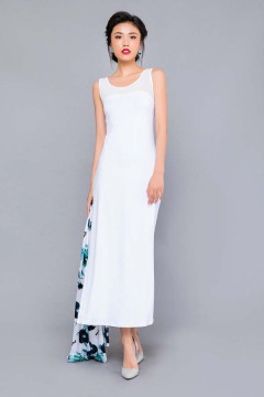 Women's Solid Long Coverup Dress Beachwear