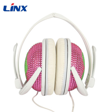 Linx promotion cute heart Diamond headphone for mp3