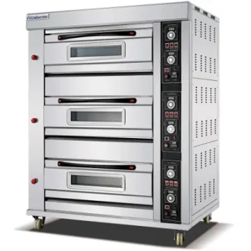 Most Popular Kitchen Catering Equipment Bakery Machine Pizza Oven Stainless Steel Gas Commercial Baking Oven