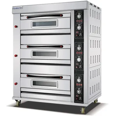 Most Popular Kitchen Catering Equipment Bakery Machine Pizza Oven Stainless Steel Gas Commercial Baking Oven
