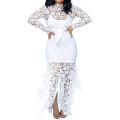 Robe maxi pour femmes robe en dentelle sexy