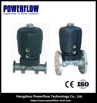 stainless steel pneumatic membrane valve flange type