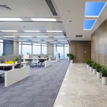 High Quality LED Panel Light with Office Decor: Blue Sky Ceiling Wallpaper and Artificial Clouds