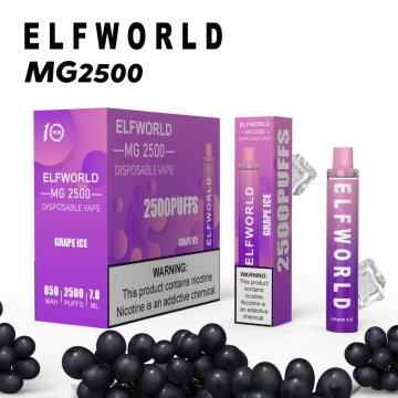 Disposable vape elf world 2500 puffs Ecig 2%