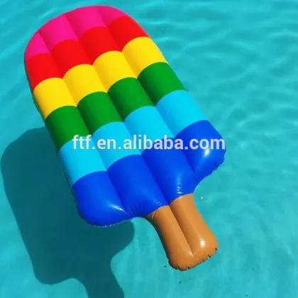 colored ice cream inflatable floating row,ice cream air mattress,ice cream floating mat