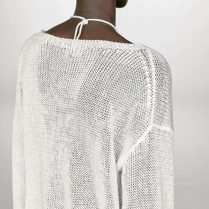 Women's 100% linen knitted sweater