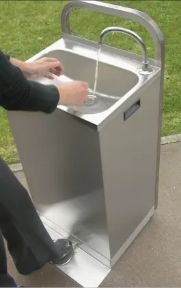 Outdoor hand washing cabinet