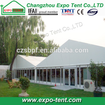 Glass wall air conditioned event tents