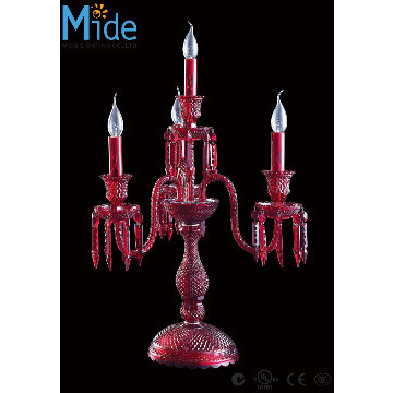 UL, CE, ROHS, C-TICK  red glass and K9 crystal  table Lamp