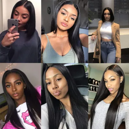 Wholesale Straight Human Hair Wigs For Black Women Peruvian Hair Wigs Cheap U Part Wig Glueless Remy Human Hair