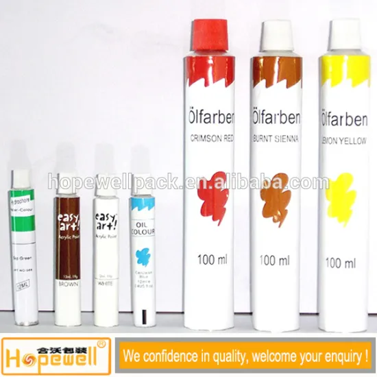 Art using colorful paint tube aluminum extrusion round tube