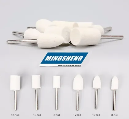 Wool Felt Abrasive Grinding Head with Mounted Shank for Dremel Tool