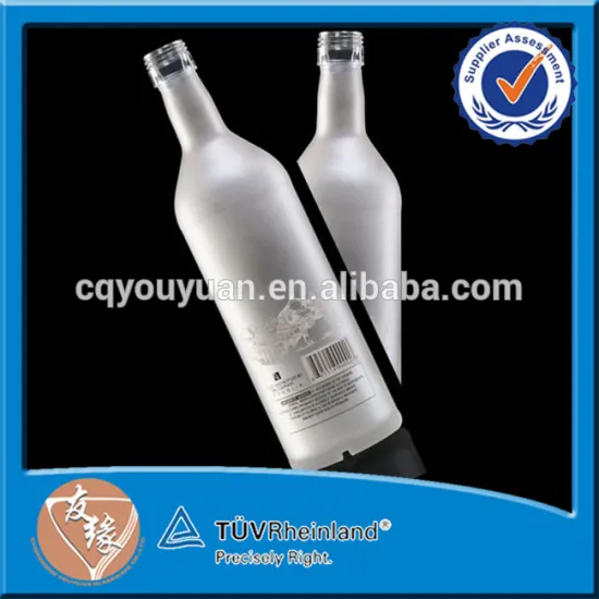 Empty Frost Vodka Bottle 750ML Cylinder Glass Bottle Vodka