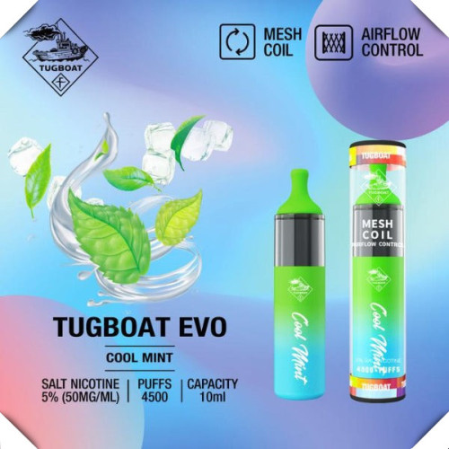 키트 포드 일회용 vape Tugboat Evo 4500 퍼프