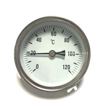 2.5 Inch / 63mm Hot Water Temperature Gauge Bimetal Thermometer for Pipe