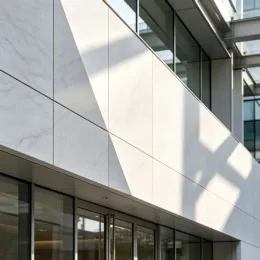 Rendering of Stone Grain Aluminum Panel Curtain Wall