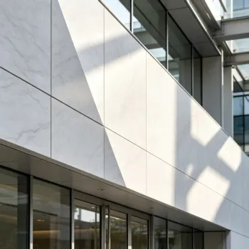 Rendering of Stone Grain Aluminum Panel Curtain Wall