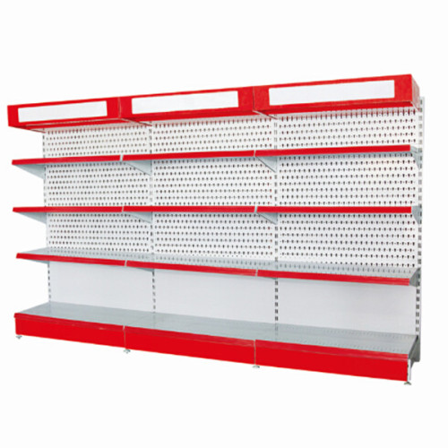 Perforated Back Panel Supermarket Display Shelf