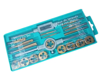 TiN Coated Thread Tap and Die Set M3-M12 for Hand Tools