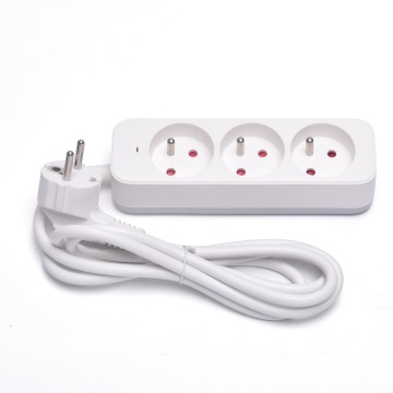 French Extension Cord Power Strip with Socket, No Switch