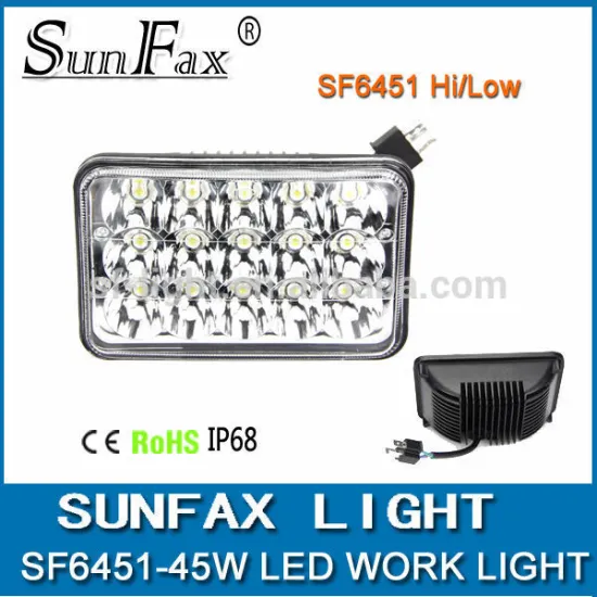 Cheap Price Offroad High Low Beam 45w LED Headlight led driving light 7inch square 4x6 headlights for Trucks