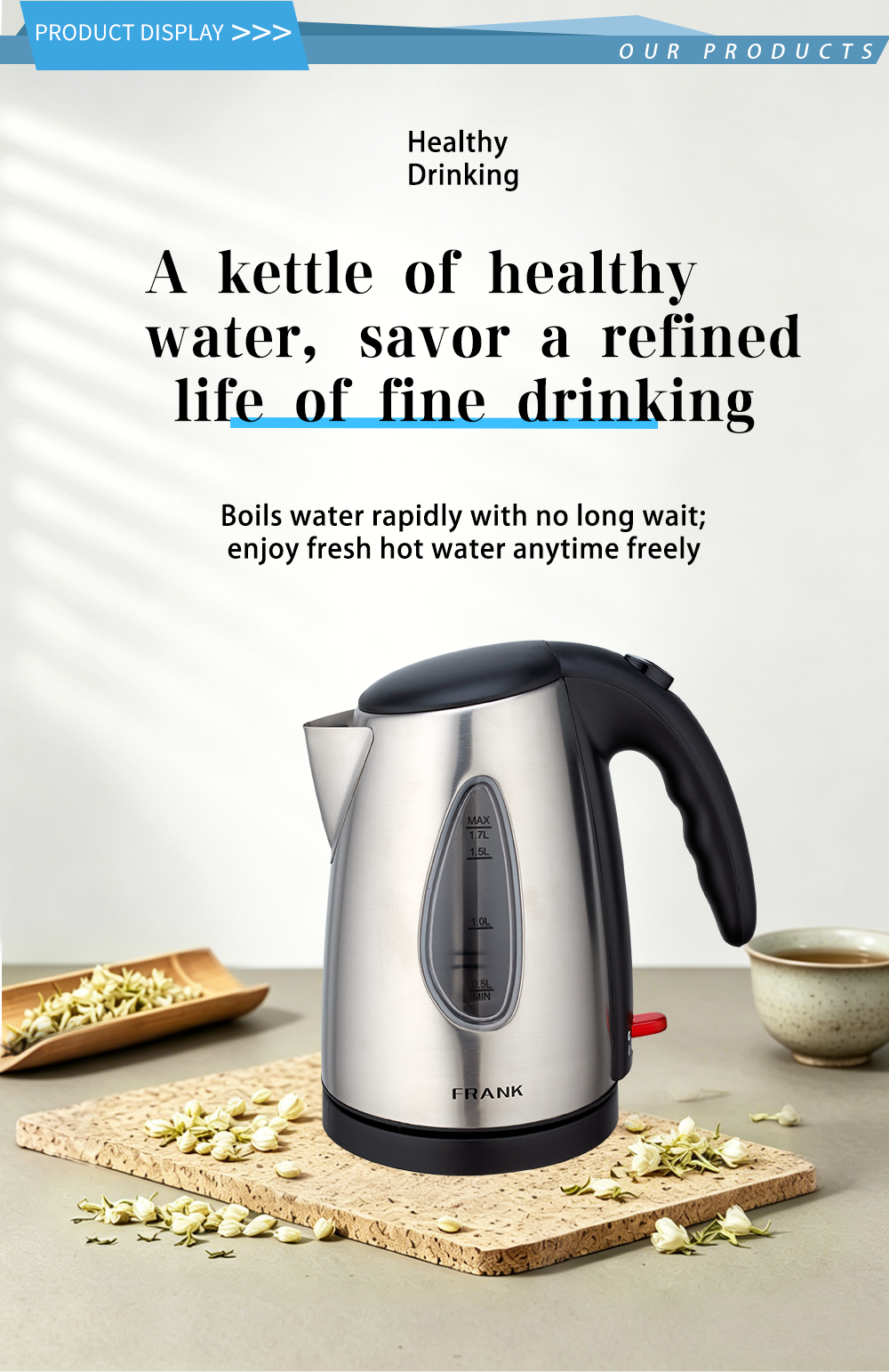 304 stainless steel kettle FK-1201 1