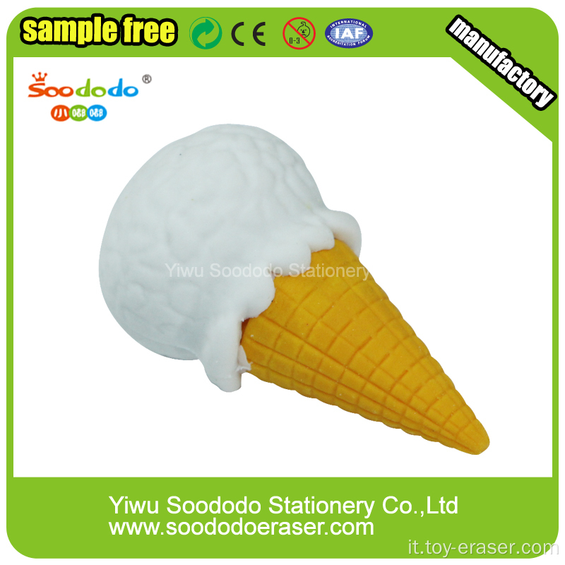 Ice-Cream Cone Eraser forma, Eraser di promozione del giocattolo cancelleria