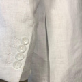 traje de negocios de un solo pecho blanco para hombres