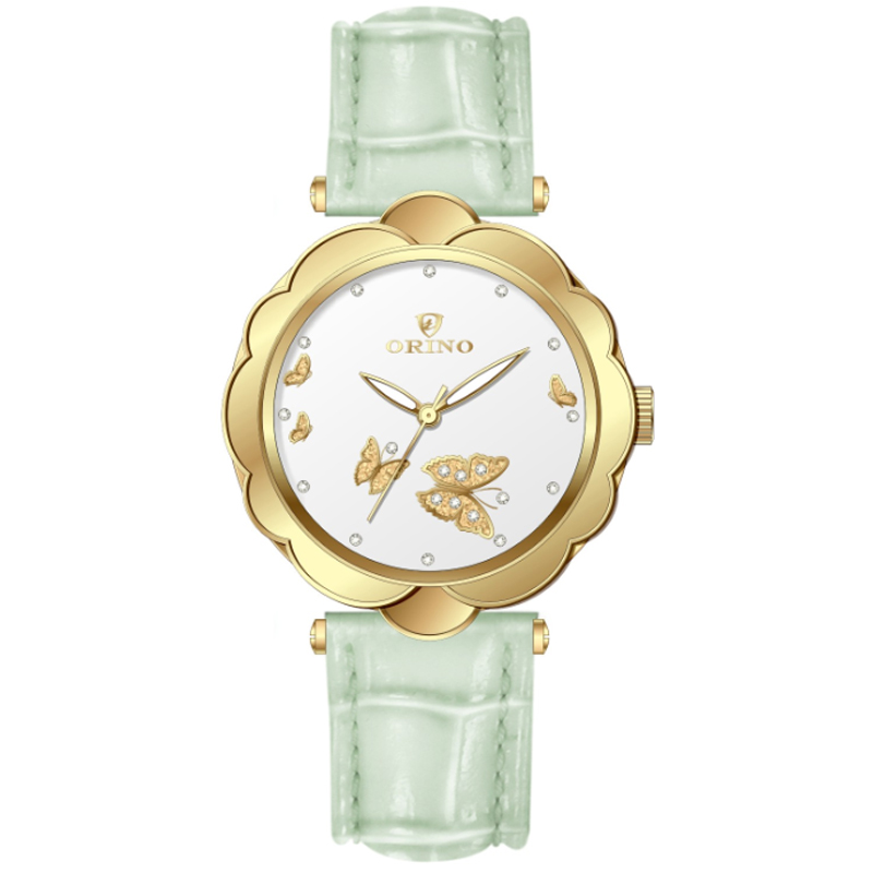 Reloj de joyería de bisel de flores de acero inoxidable