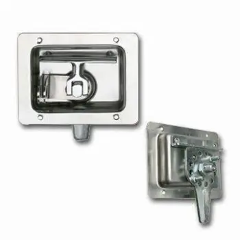 Three-Point Padlock T-handle Latch, Made of Stainless Steel, Suitable for Steel and Wood Doors