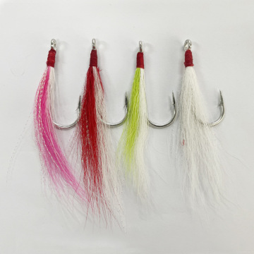 Saltwater Bucktail Hooks for Striped Bass and Flounder Fishing Lures