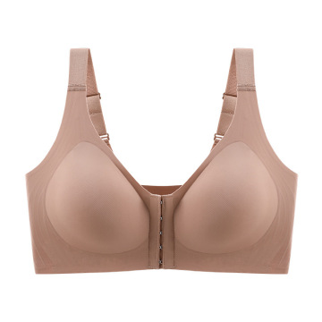 Wholesale Full Coverage Plus Size Bras with Front Buckle Design for Fat Women, Offering Soft Support up to 110CD Cup