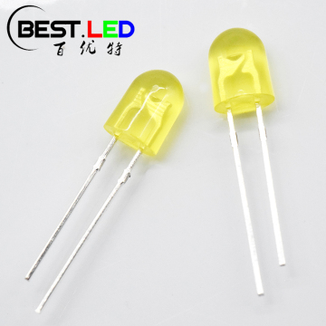 5 mm ovaal LED 590 Nm 595 nm barnsteengeel diffuus