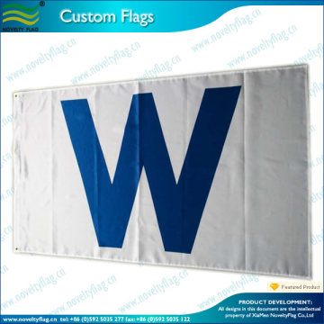 3x5ft Chicago Cubs White 'W' Win Wrigley Field Flag