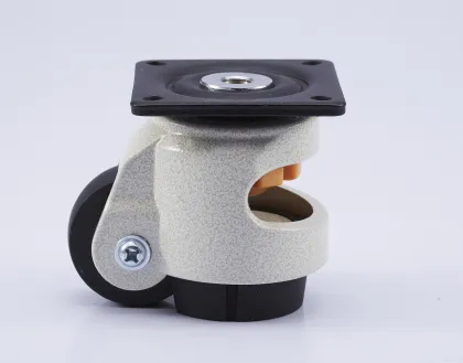 Custom Heavy Duty Swivel Plate Footmaster Retractable Self-Leveling Nylon Caster Wheel for Workbench