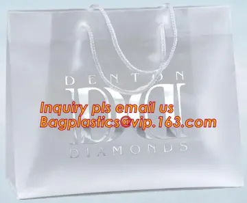 plastic frosted flexiloop handle carrier bags carry out shopping bags, Biodegradable PE Plastic Frosted Shopping Bag With Handle