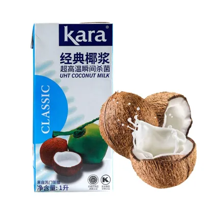 1L Indonesia Classic Kara Coconut Milk and Cream: 100% Pure Natural Product