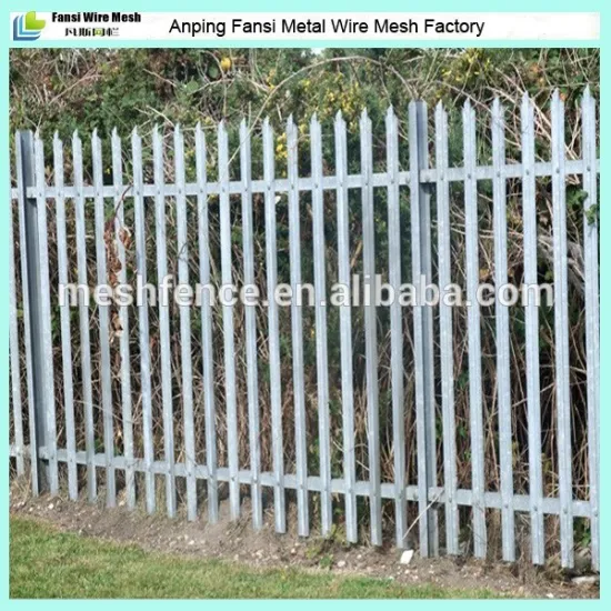 Alibaba express 2.75m width hot dip galvanized security steel palisade fencing