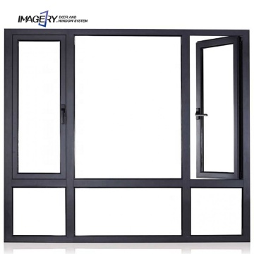 Professional 70 Series Double French Push-Out Aluminum Casement Window with Security Screens - Price