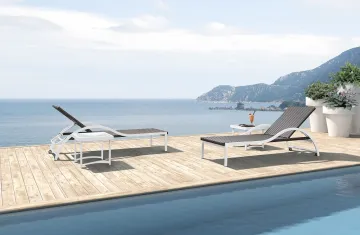 Patio furniture rattan lounger