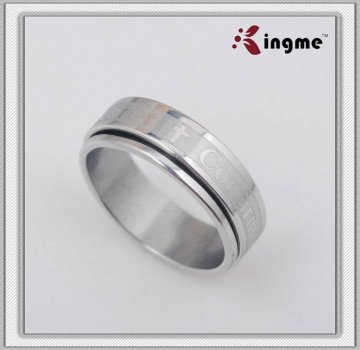 stainless steel character Catholic finger ring