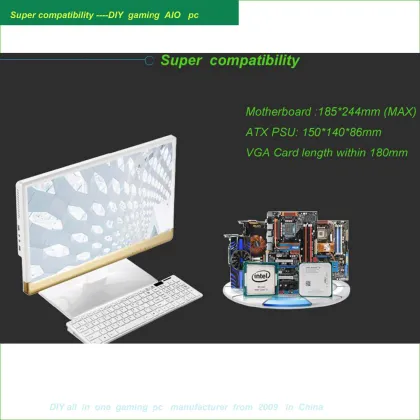 High quality gaming computer all in one pc case without computer accessory