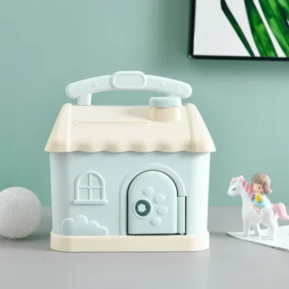 Cute Wooden Cottage Piggy Bank
