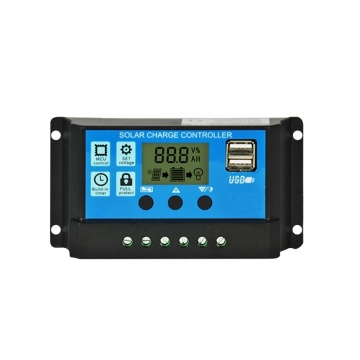 Intelligent PWM Solar Controller Regulator with LCD Display and USB Port (10A-30A, 12V/24V)